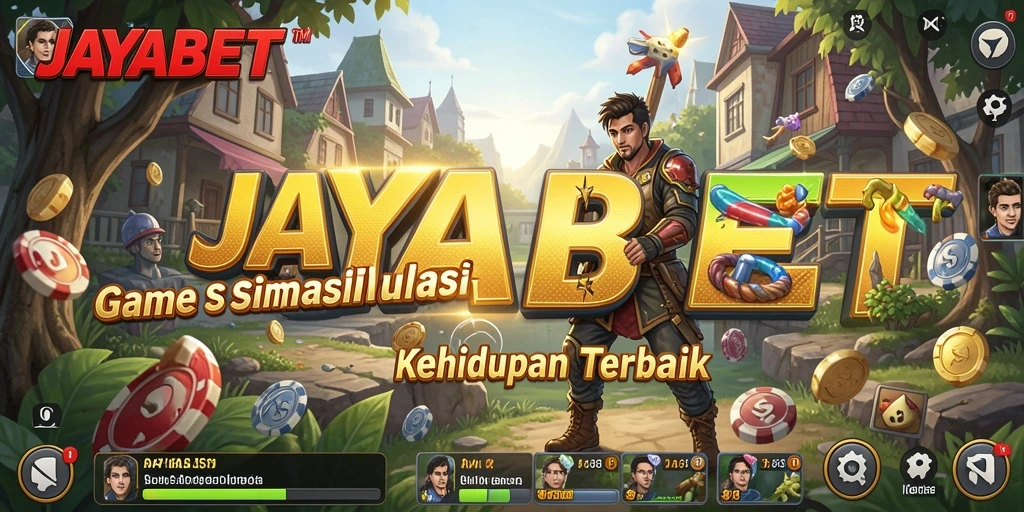 Screenshot gameplay menunjukkan interaksi karakter dalam JAYABET.