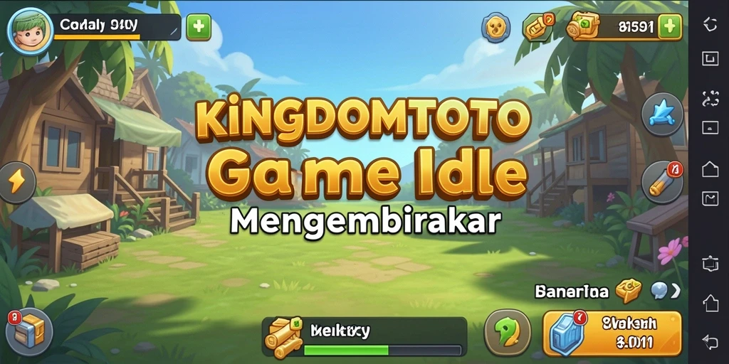 Screenshot gameplay KINGDOMTOTO menunjukkan pengalaman bermain Idle yang santai.