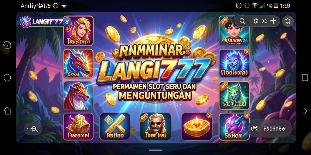 Screenshot LANGIT777 menampilkan gameplay slot yang menarik dan mengasyikkan.