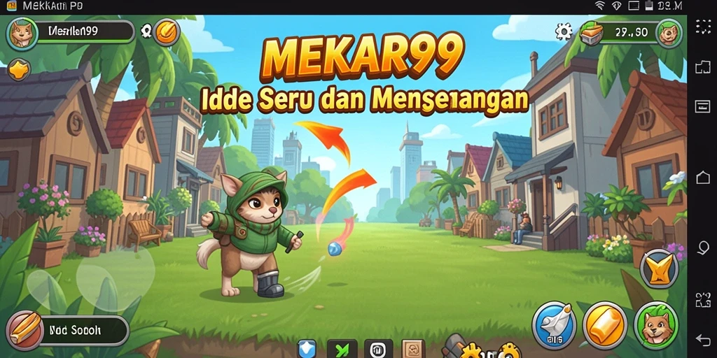 Screenshot utama MEKAR99 menampilkan gameplay Idle yang menarik.