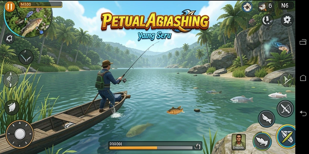 Gameplay seru menangkap ikan di N06 menanti Anda.