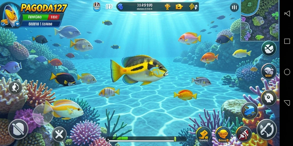 Tampilan gameplay menarik dari PAGODA127 dalam aksi Tembak Ikan.