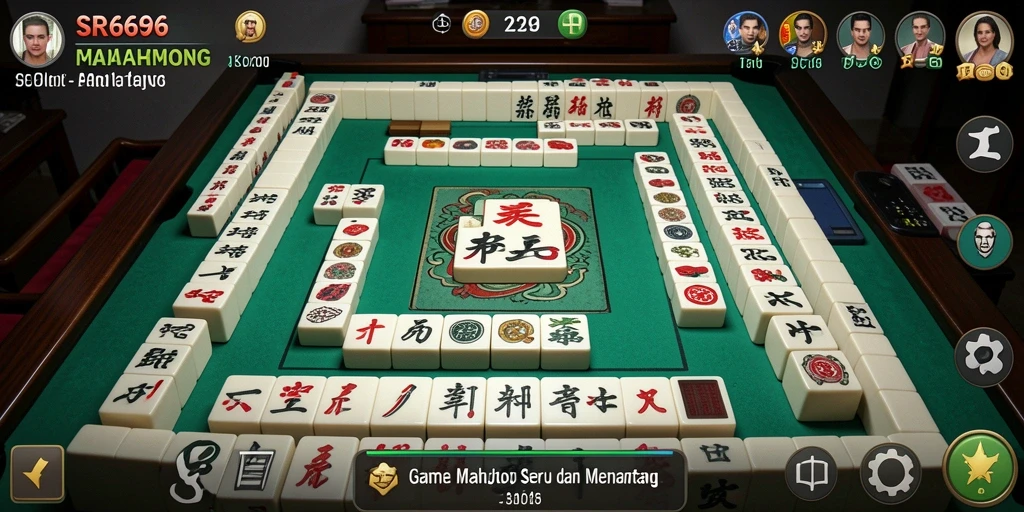Tampilan gameplay Mahjong yang seru dan interaktif di SR6666.