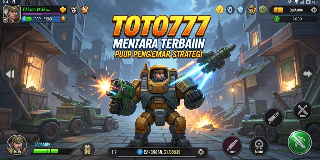 Screenshot gameplay TOTO777 yang menunjukkan pertahanan menara yang kuat.