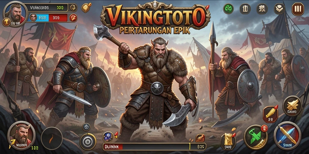 Tangkapan layar aksi mendebarkan dari gameplay VIKINGTOTO.