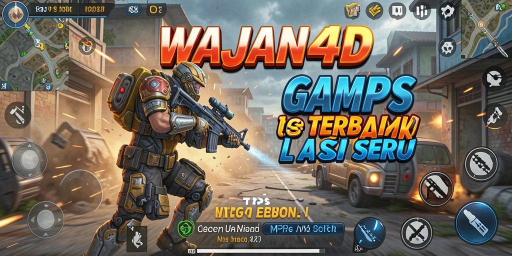 Screenshot utama menunjukkan gameplay seru WAJAN4D di arena tempur.