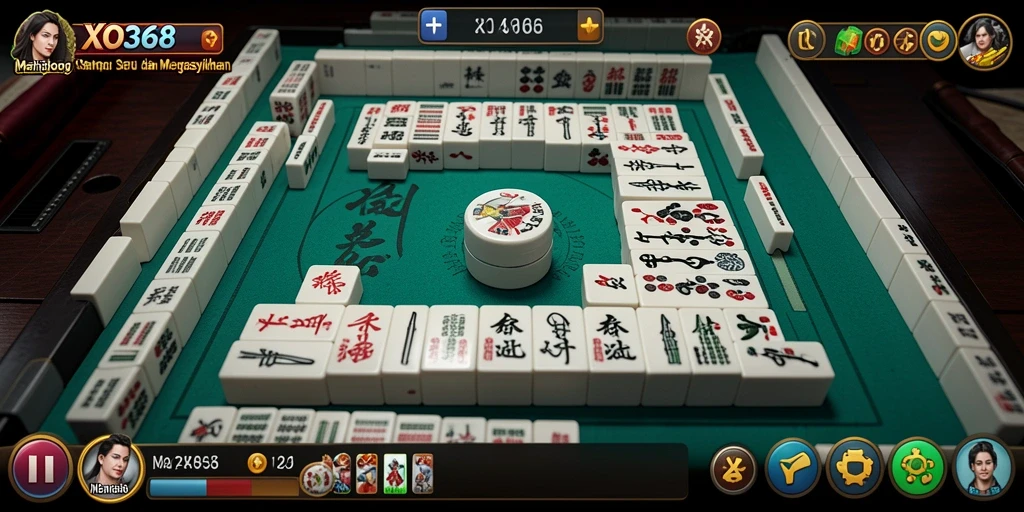 Screenshot XO368 menampilkan aksi permainan Mahjong yang menarik dan penuh strategi.